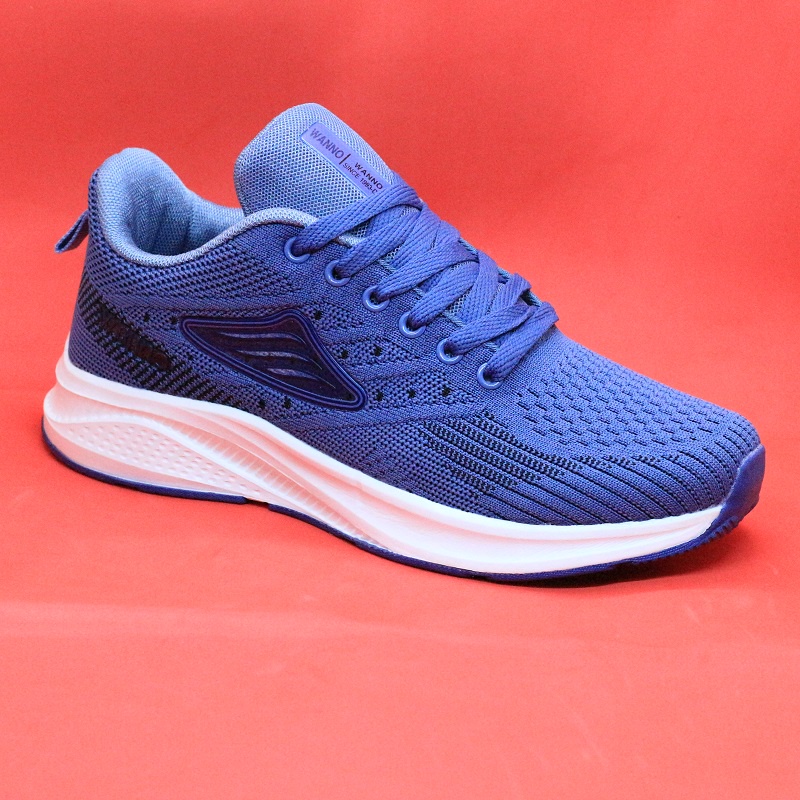 Giày thể thao nam cao cấp WANNO xám viền cam và đen đế trắng (WN005XC)