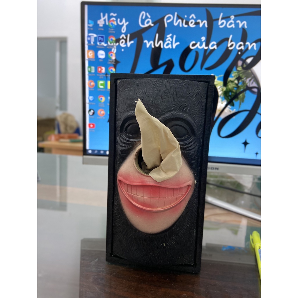 Tượng Rút Giấy Decor Quán Ăn Hình Khỉ Đột King Kong