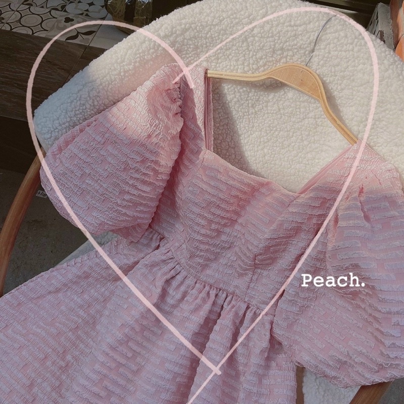 ĐẦM BBD GẤM XỐP CỔ VUÔNG TAY BỒNG ✨ | BigBuy360 - bigbuy360.vn