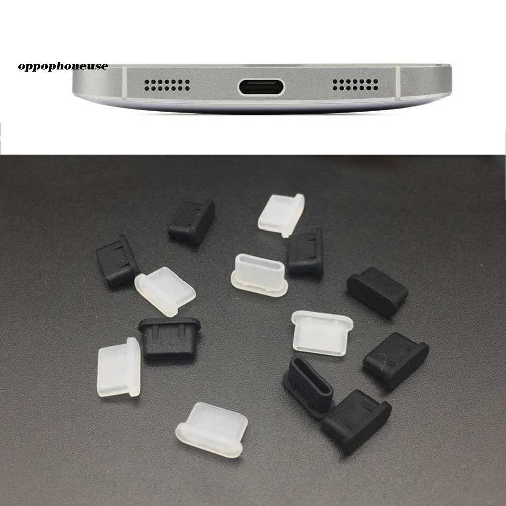 【OPHE】5Pcs Silicone Anti-Dust Type-C Tablet Phone Charger Interface Soft Plug Cover