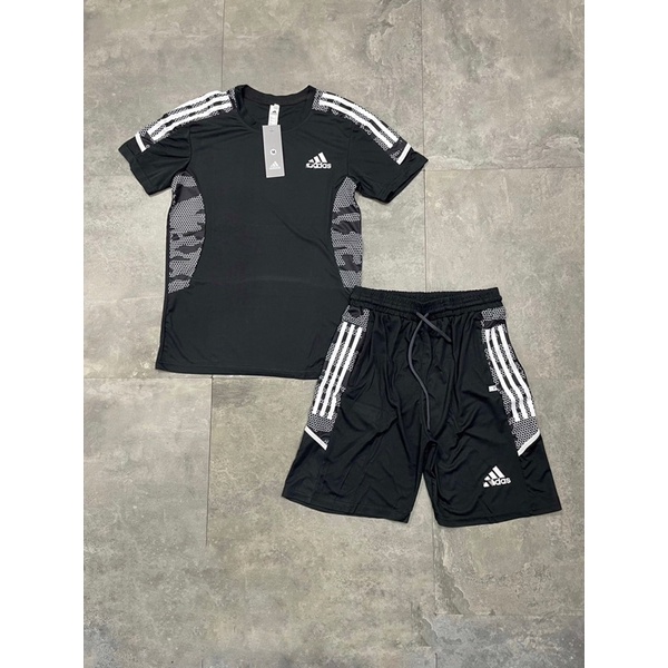 Bộ quần áo thể thao nam thun cao cấp, bộ adidas mùa hè