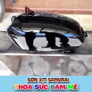 109 _ Chai sơn xịt sơn xe máy Samurai 109  màu đen bóng