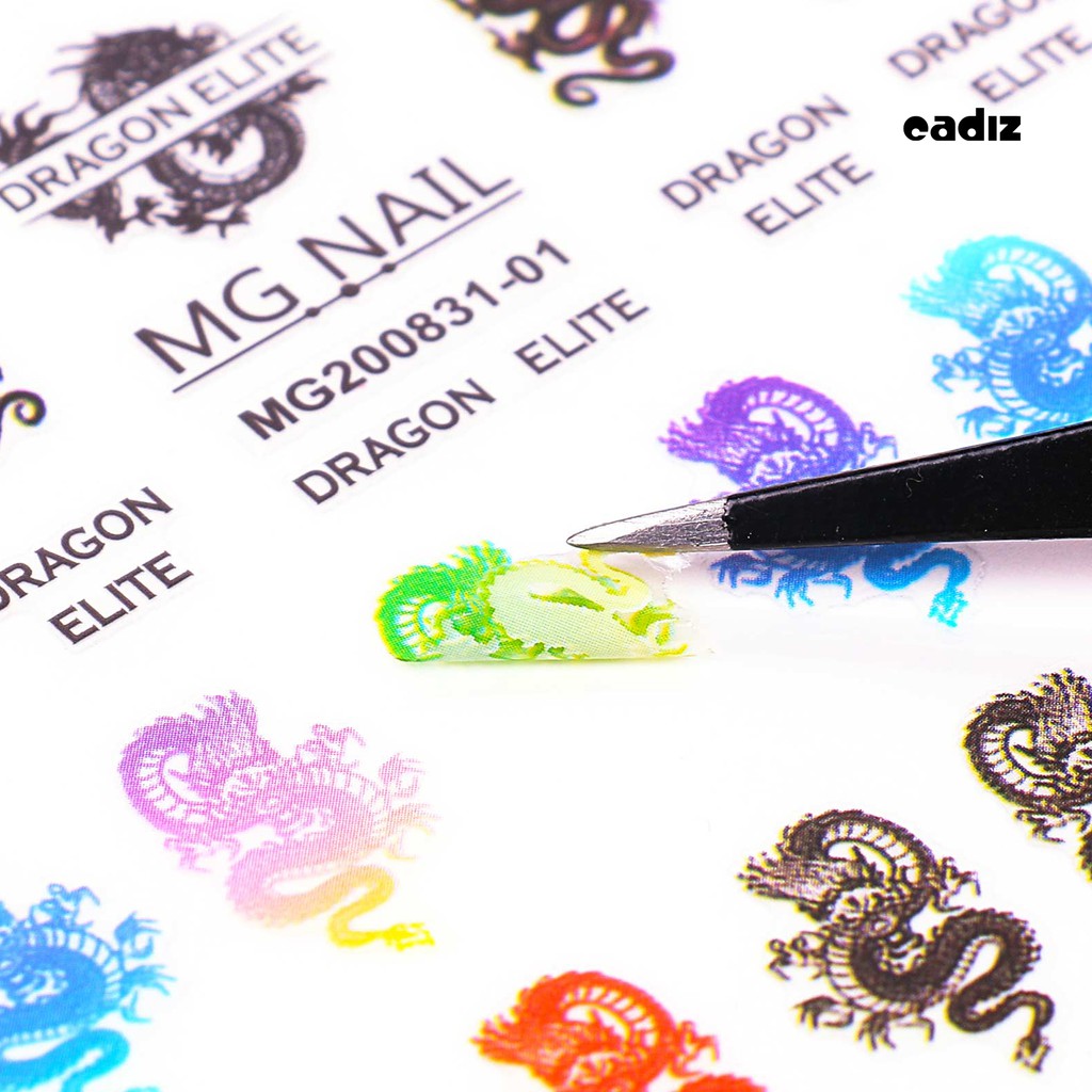 Hình dán trang trí móng tay họa tiết rồng đẹp mắt cá tính