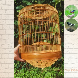 Lồng chim Chòe, Lồng chim Chòe than, Chòe lửa chất liệu trúc già đục CNC đẹp