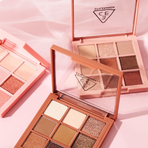 Bảng Phấn Mắt 3ce Trang Điểm Chuyên Nghiệp# Đĩa Smoothie Đào Mờ Ngọc Trai