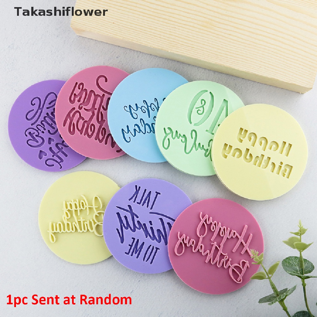 Khuôn Nhựa Acrylic Dập Nổi Chữ Happy Birthday Trang Trí Bánh Kem