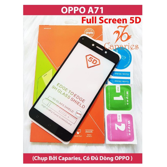 Kính Cường Lực 5D Full Màn Oppo A71 Và A71 2018 cao cấp / Giá Rẻ