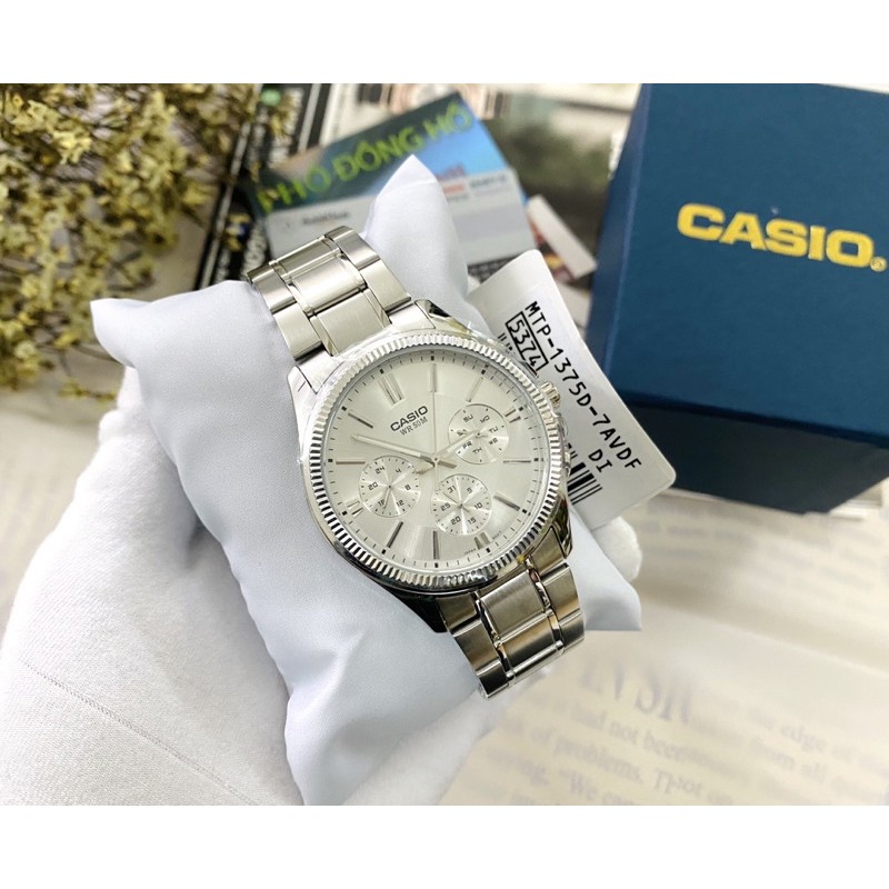 Đồng hồ nam dây kim loại Casio chính hãng Anh Khuê MTP-1375D-7AVDF