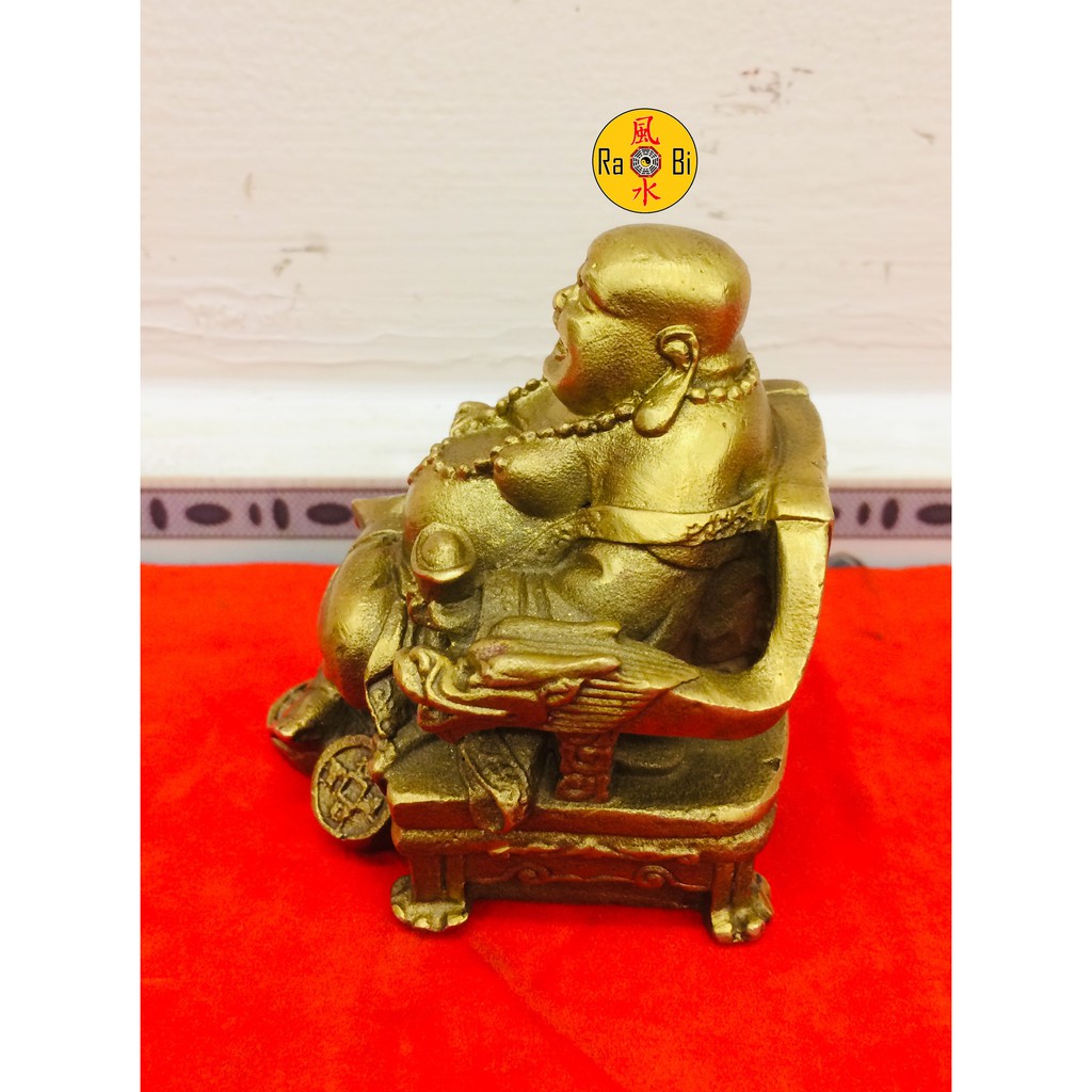 Phật Di Lặc ngồi ngai vàng nhỏ - Tượng Đồng Phong Thủy