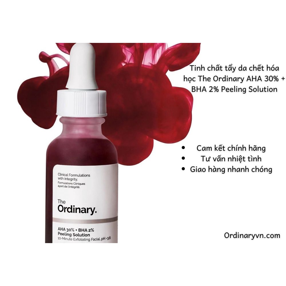 The Ordinary AHA 30% + BHA 2% Peeling Solution Tẩy da chết peel da 30ml Duduhouse