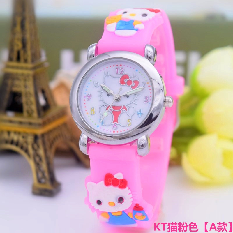 Đồng hồ đeo tay hoạ tiết Hello Kitty/công chúa Elsa đáng yêu chống nước dành cho trẻ em