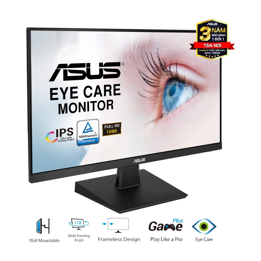 Màn Hình ASUS VA24EHE (23.8 inch'/FHD/IPS/75Hz/5ms/250 nits/HDMI+VGA+DVI)