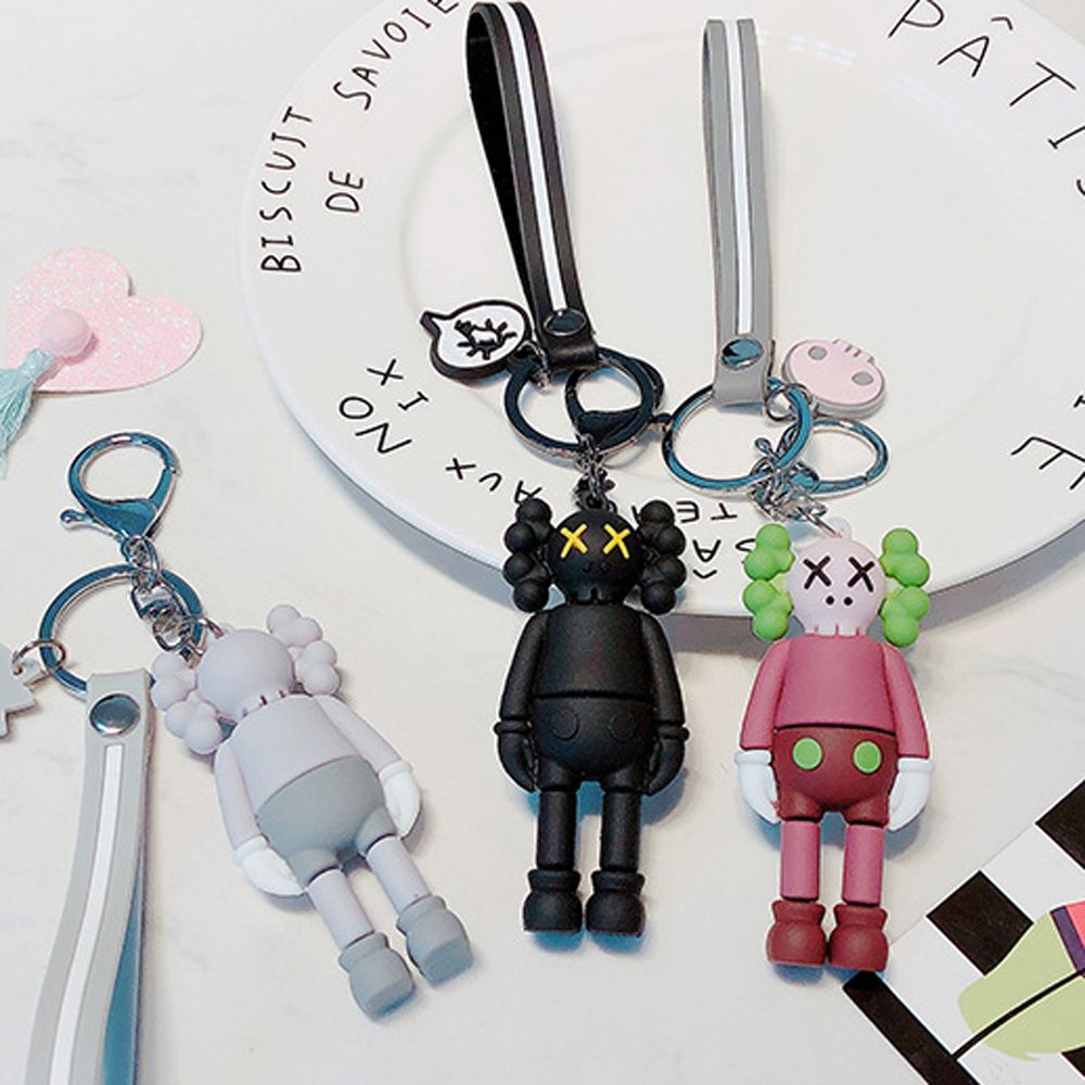 Móc Chìa Khóa Bằng Pvc Hình Gấu Hoạt Hình Nhiều Màu Sáng Tạo Cho Nữ