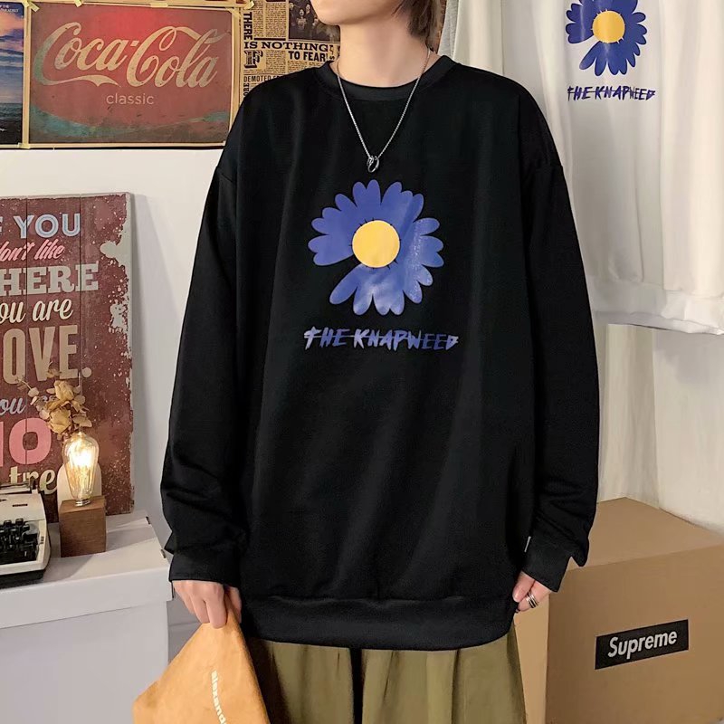 Áo Sweater dài tay in hình hoa cúc size M-3Xl | BigBuy360 - bigbuy360.vn