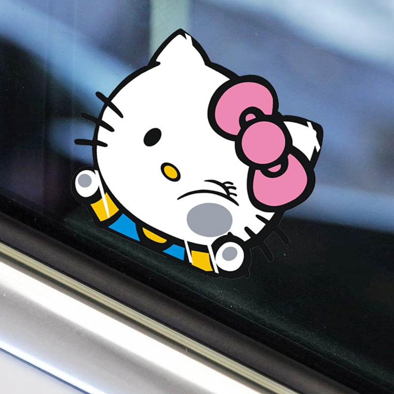 Decal dán trang trí xe hơi hình Hello Kitty | BigBuy360 - bigbuy360.vn