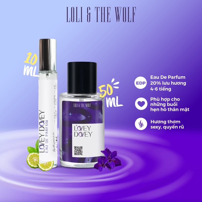 Nước hoa nữ thơm lâu chính hãng Lovey Dovey Eau De Parfum chai 10ml, 50ml - LOLI & THE WOLF