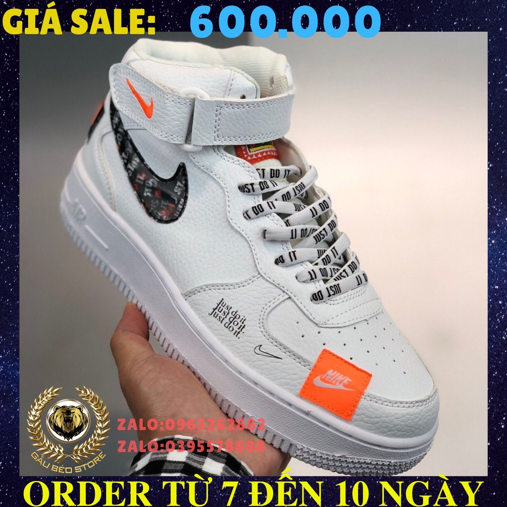 📦 FULLBOX 🌐 ORDER  🎀 SALE 50% 🎀 💯 ẢNH THẬT 🏷 Nike Air Force 1 MID Retro "Just Do It" 🏷 👟 GIÀY NAM NỮ 👟