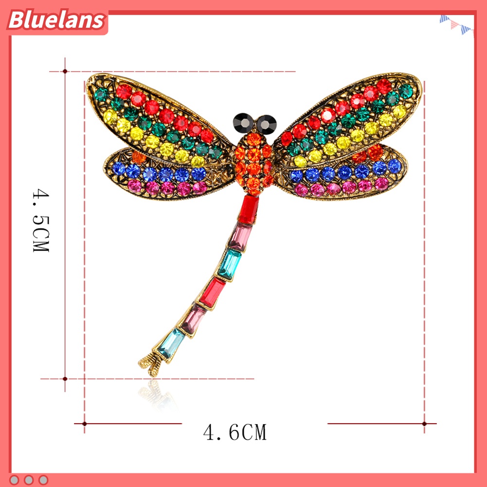 Trâm CàI ÁO HìNh ChuồN ChuồN ĐíNh Kim Cương Giả NhiềU MàU SắC