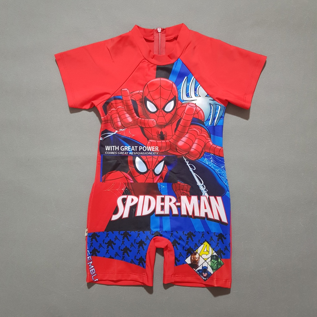 Đồ bơi liền thân người nhện spiderman đội trưởng Mỹ bé trai