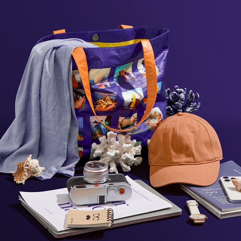 MAH Túi vải thiết kế in ấn nguyên bản Túi đeo vai chủ đề đại dương