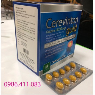 Hoạt huyết dưỡng não Cereviton Gold (hộp 100 viên), bổ não, tăng cường tuần hoàn não; cải thiện trí nhớ và giấc ngủ