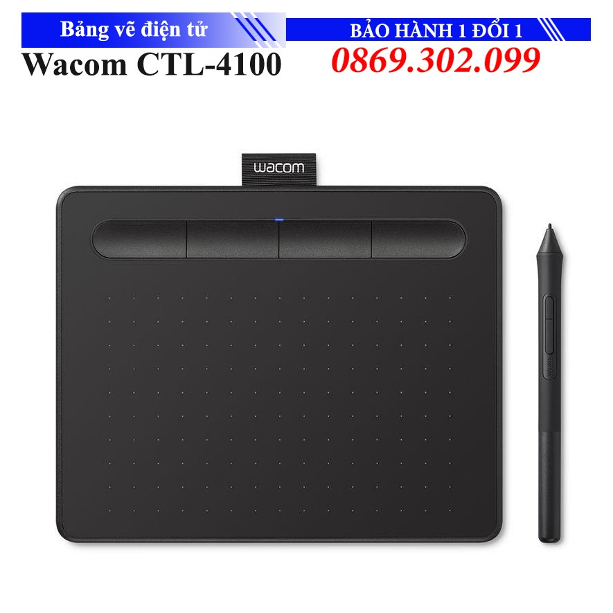 Bảng Vẽ Thiết Kế Đồ Họa Chuyên Nghiệp Hỗ Trợ Đa Nền Tảng PC,Laptop,Smartphone Wacom Intuos S CTL-4100