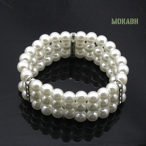 Vòng Đeo Tay Chuỗi Hạt 3 Hàng Thời Trang Xinh Xắn Cho Nữ