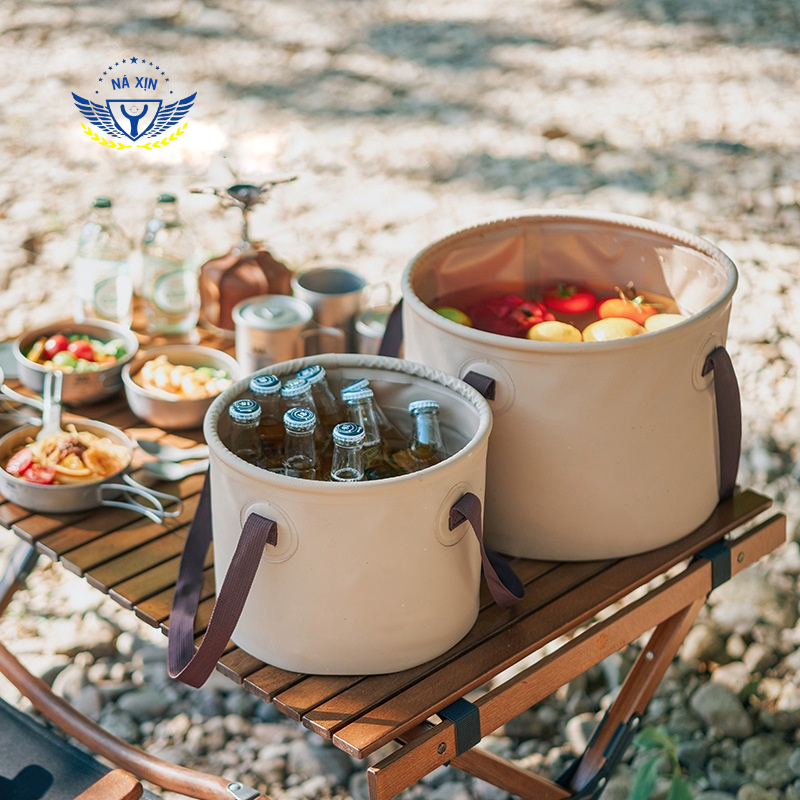 Xô đựng nước dã ngoại gấp gọn du lịch cắm trại rất tiện dụng, dễ dàng mang theo - DCP19