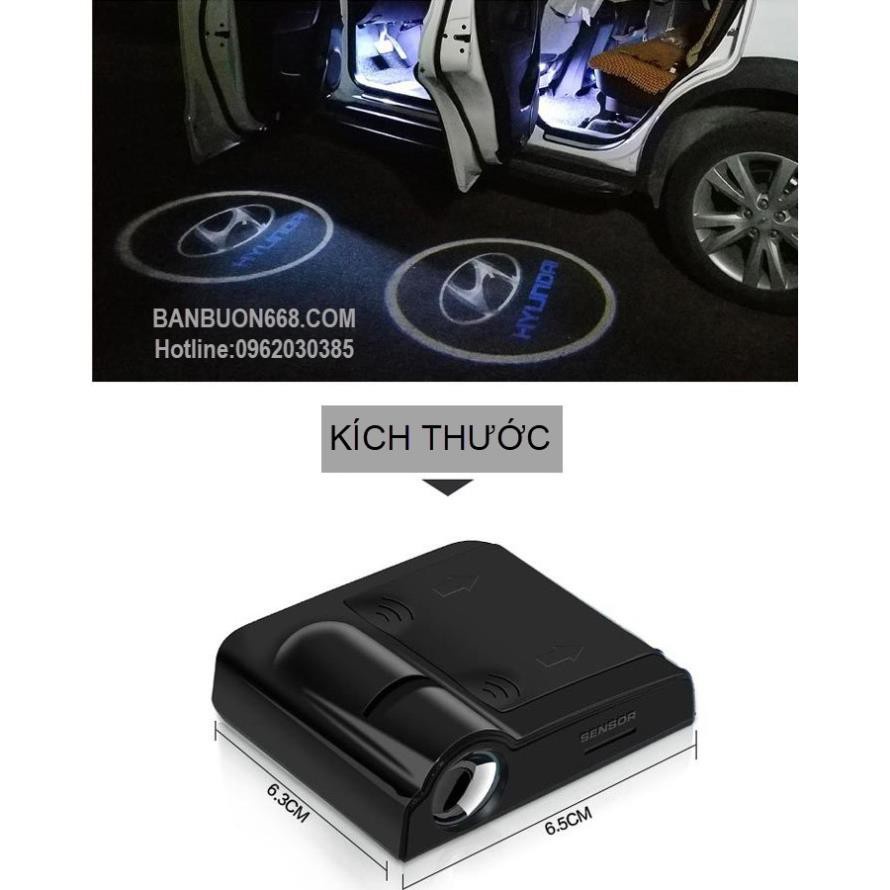 Đèn led chiếu LOGO gắn cánh cửa ô tô các hãng xe: vinfast, honda, huyndai, toyota, mazda, Vip, mitsubishi, kia, ford