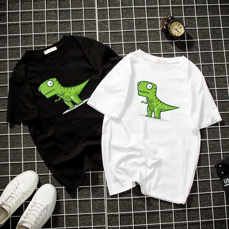 Áo thun unisex form rộng khủng long T Rex vải dày mịn 2019T1738