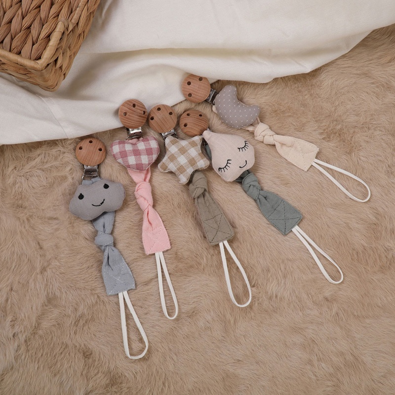 1PC Baby Pacifier Chain Cotton Pacifier Clips Nipple Holder Baby Teething Chain