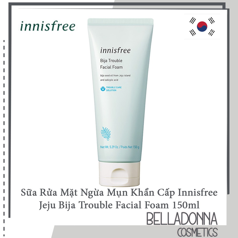 Sữa Rửa Mặt Ngừa Mụn Innisfree Jeju Bija Trouble Facial Foam 150ml