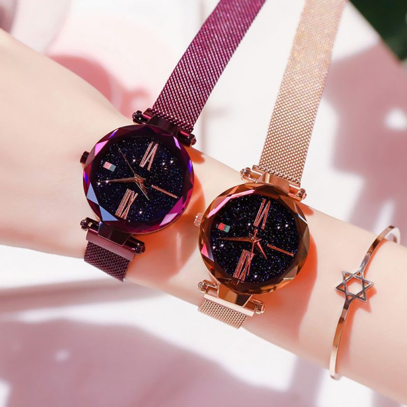 Đồng hồ đeo tay từ tính Ngôi sao Milan với bộ chuyển động thạch anh thiết kế thời trang cho nữ