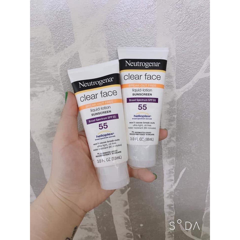 KEM CHỐNG NẮNG NEUTROGENA CLEAR FACE SPF 55