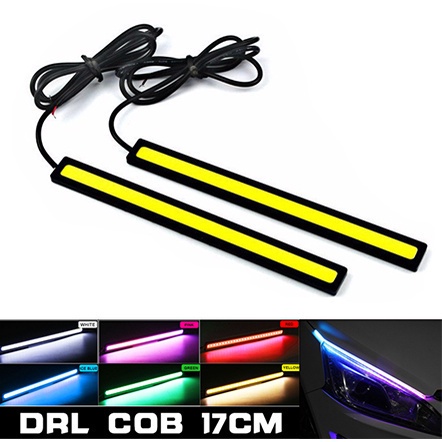 Bộ 2 Đèn LED DRL COB 17cm Chống Nước Phá Sương Mù Chạy Ban Ngày Cho Xe Hơi