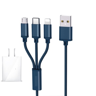 Cáp Sạc Bọc Dù Đa Năng 3 Đầu Siêu Bền ( giao mầu ngẫu nhiên)