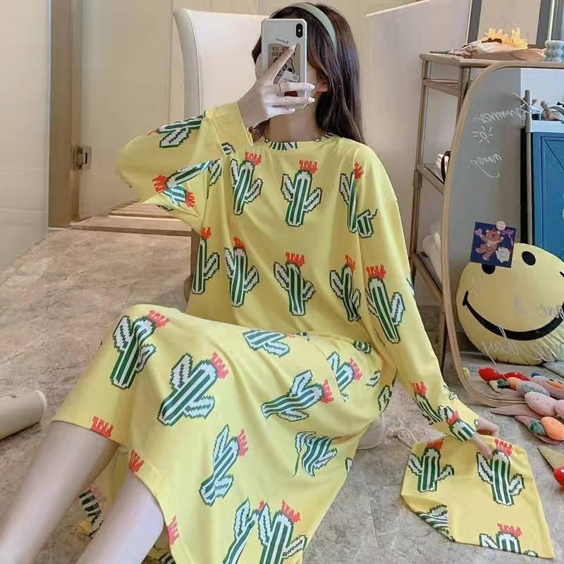 Đồ ngủ tay dài plus size cho nữ