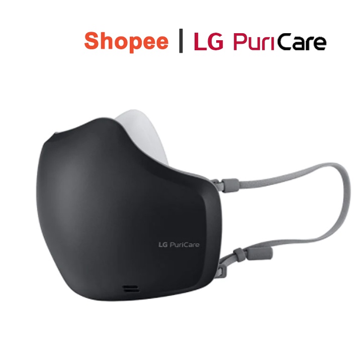 Khẩu trang lọc khí LG Puricare Mask thế hệ 2 (màu đen) AP551ABFA - lọc bụi mịn 2.5 PM - Chính Hãng (Model 2022)