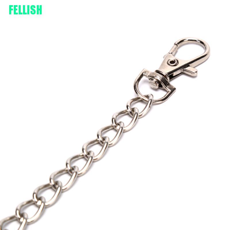 Dây Xích Dài 20cm Bằng Kim Loại Gắn Vòng Đeo Quần Phong Cách Punk