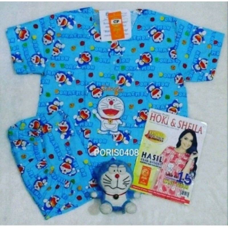 Áo Choàng Ngủ Vải Cotton In Hình Doremon Dễ Thương