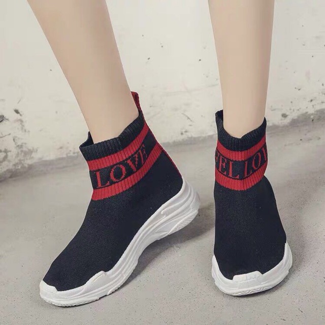 👟Giày boot đế trắng cổ cao