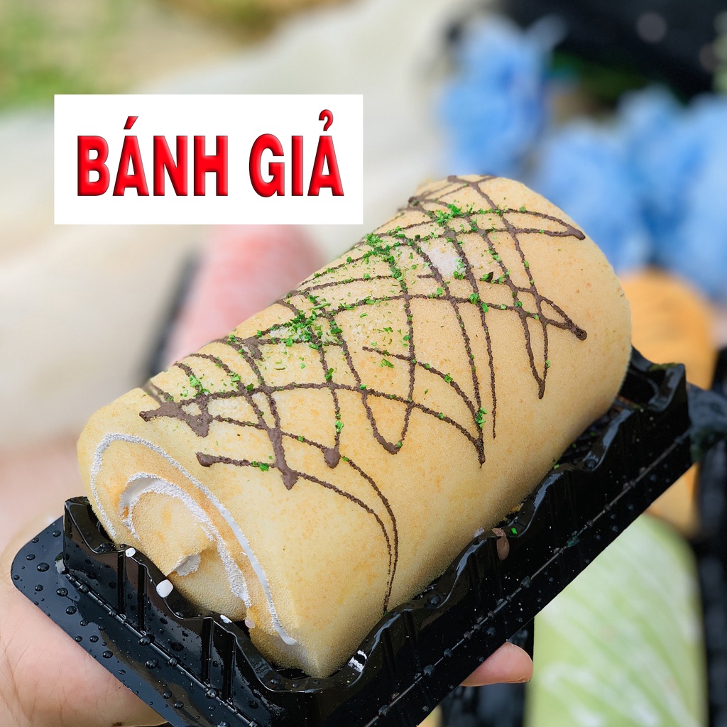 bánh kem cuộn làm đạo cụ chụp ảnh, bánh kem mô hình, bánh giả trưng bày