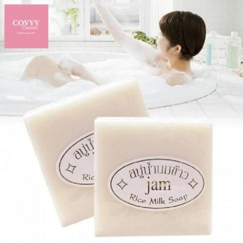 Xà Phòng Trắng Da Cám Gạo Thái Lan Jam Rice Milk Soap Whitening Herbal Soap