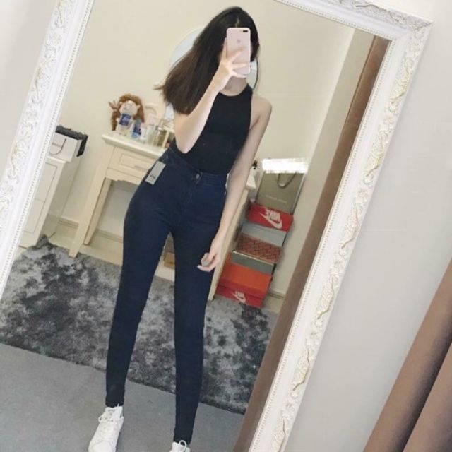 Quần jean nữ lưng cao topshop skinny 4456qd