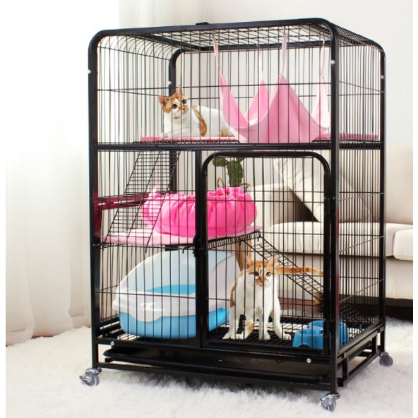 CHUỒNG MÈO 1 MÉT 1, 3 MÀU NAN ỐNG SƠN TĨNH ĐIỆN