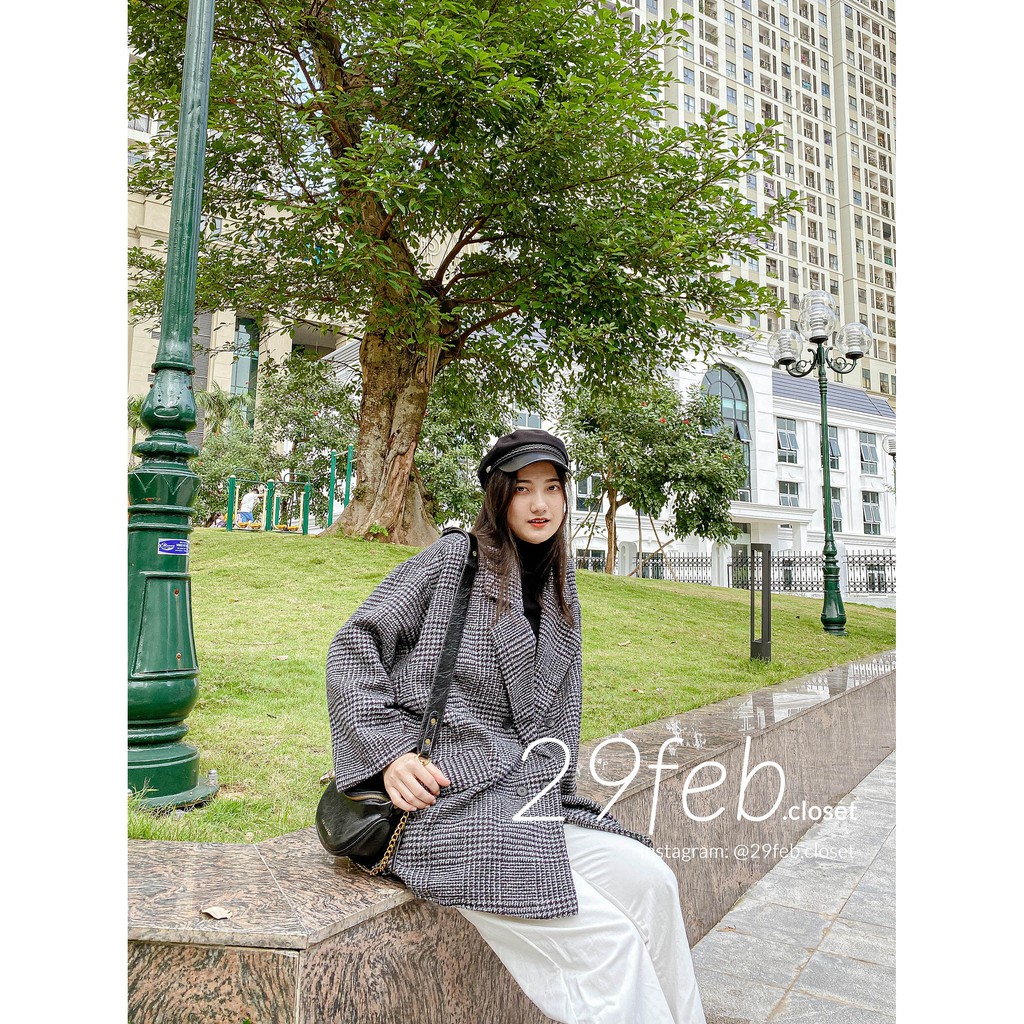 Áo khoác dạ kẻ Hàn Quốc (Ảnh thật) | BigBuy360 - bigbuy360.vn