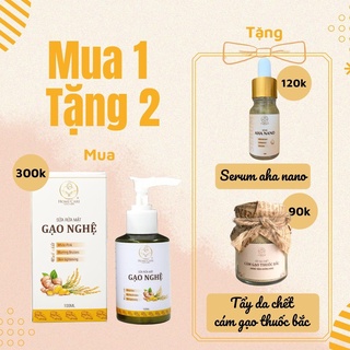 Sữa rửa mặt Gạo nghệ Home Care Tặng Serum AHA nano và Tẩy da chết cám gạo thuốc bắc