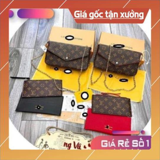 [Hàng Chính Hãng-FULL bill BOX ]Set 3 túi xách lv bì thư,FREESHIP, kèm ảnh thật