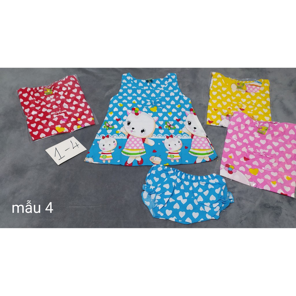 Combo 3 Đầm Tole Kèm Chip Bé