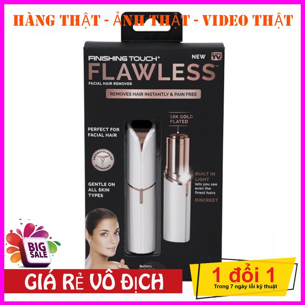 Máy tẩy lông mặt và toàn thân tự động cầm tay cao cấp Flawless HÀNG CHÍNH HÃNG💥SIÊU HOT💥